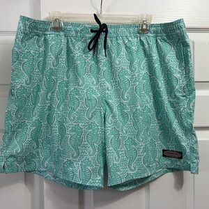 Vineyard Vines Seahorse Print Swim Trunks